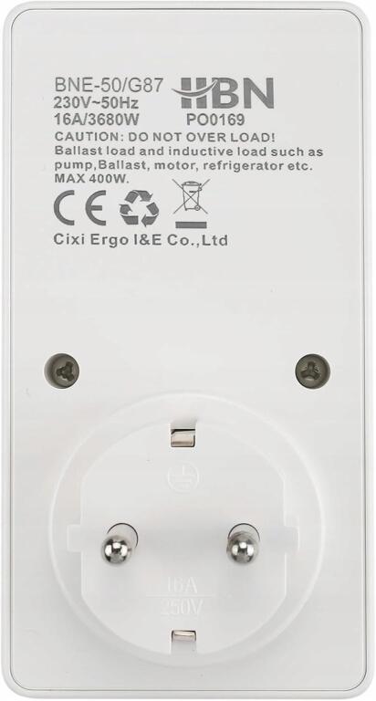 ZESTAW 2szt Programator czasowy HBN 3680W 16A LCD timer gniazdko 1115 (2)