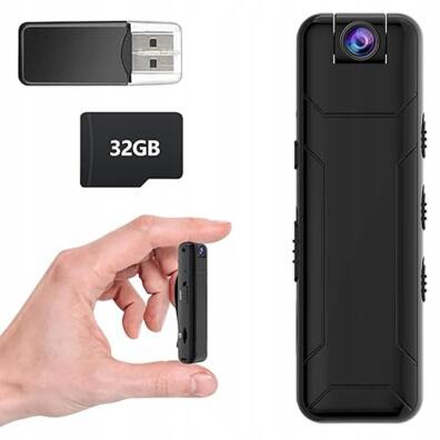 ŚWIETNA Kamera POLICYJNA korpusowa z kartą TF o pojemności 32 GB 1209