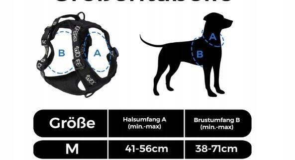 Super wytrzymała Uprząż dla psa bez ciągnięcia Woofers Rozmiar M 1491 (4)