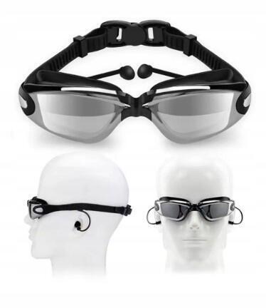 Ultralekkie okulary pływackie z regulowanymi paskami z szkłami -6.50 1304 (3)