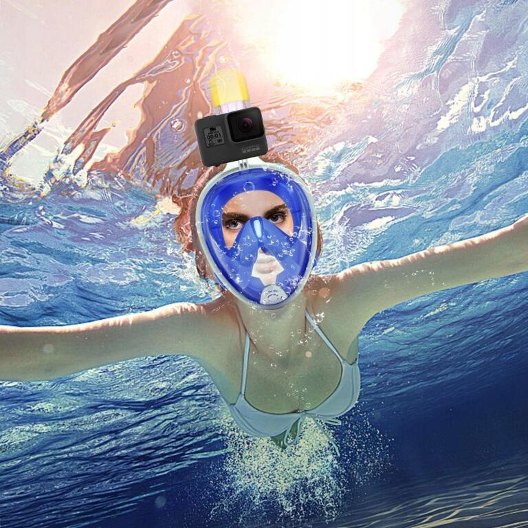 Maska do nurkowania pełnotwarzowa odcienie niebieskiego L/XL 5899 (2)