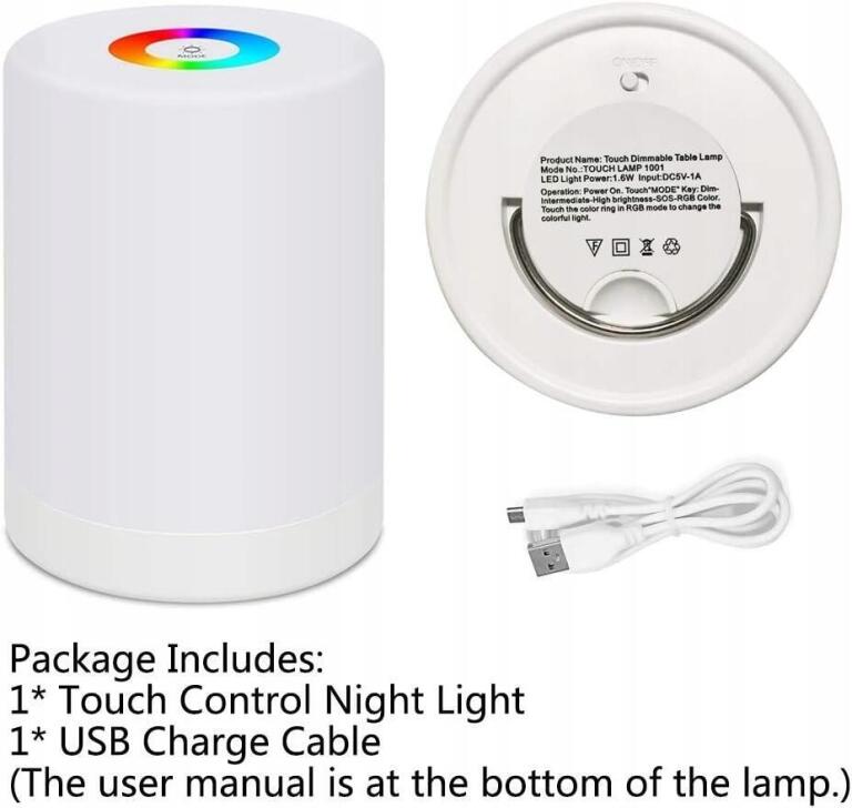 Inteligentna lampka LED nocna zmiana kolorów 256 RGB 7568 (3)