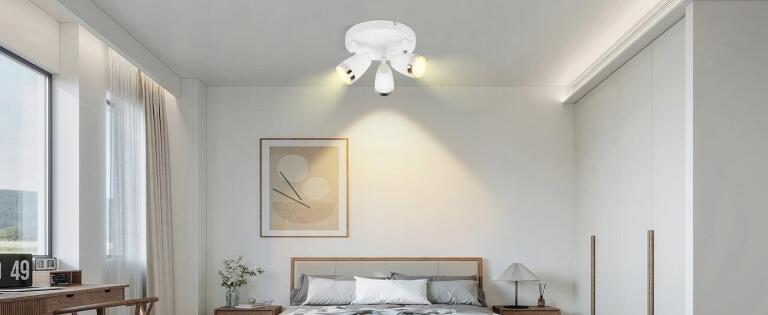 SANSHI Lampa sufitowa LED, 4 żarówki biała 1703 (3)