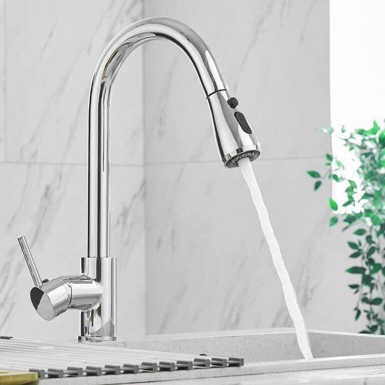 Heable Kran Bateria Kuchenna Chrom z Wyciąganą Wylewką Obrót 360° 1396 (3)