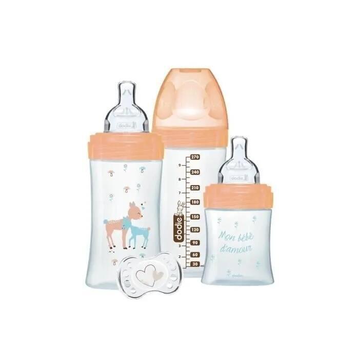 Dodie ZESTAW SZKLANYCH 3 butelek 1x150 ml, 2x270ml + smoczek 6521