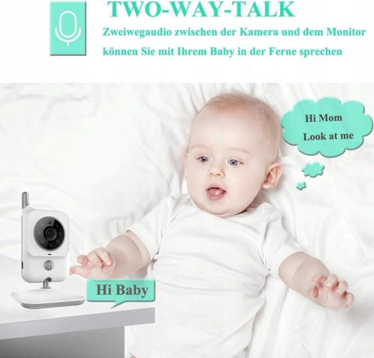Niania elektroniczna Smart Video Baby Monitor 3,2'' pomiar temperatury 1452 (4)