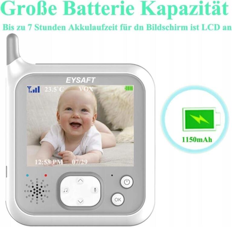 Niania elektroniczna Smart Video Baby Monitor 3,2'' pomiar temperatury 1452 (3)