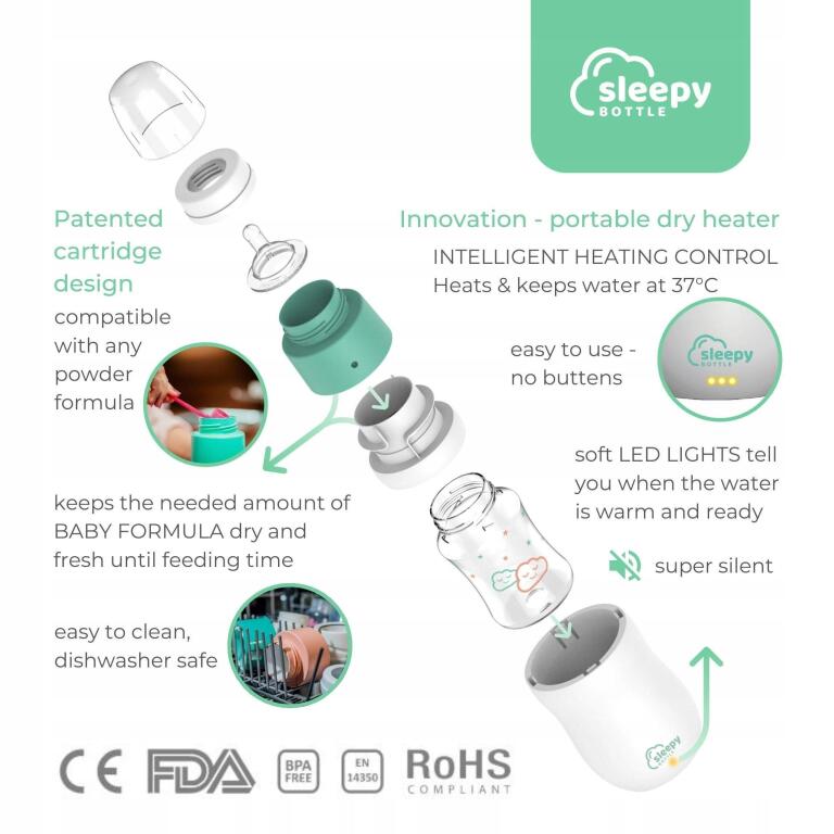 Podgrzewacz elektryczny Sleepy bottle + butelka + smoczek P022 (5)