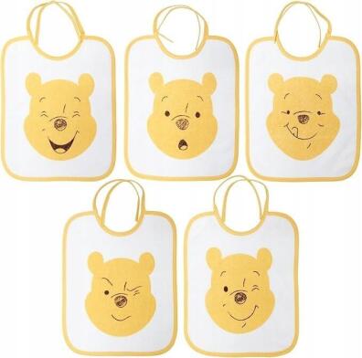 BabyCalin - Disney Pack 5 szt. śliniaków z Kubusiem - 20 x 25 cm 9382
