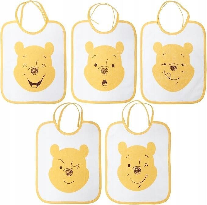 BabyCalin - Disney Pack 5 szt. śliniaków z Kubusiem - 20 x 25 cm 9382