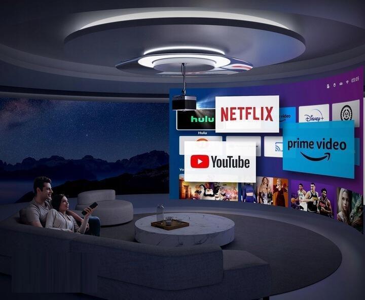 Projektor AURZEN BOOM3 4K Bluetooth Netflix YouTube Dobly Audio 60Hz 2486 (5)