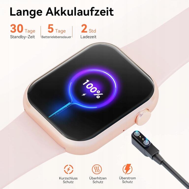 Inteligentny zegarek z połączeniami Bluetooth, 1,85