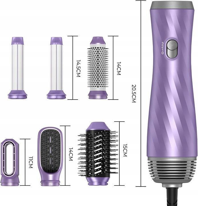 Świetny zestaw 6-w-1 suszarko-lokówka 1000W UKLISS WT-623 3595