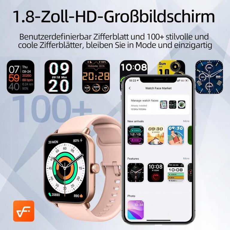 Gardien Smartwatch z funkcją telefonu zegarek fitness Inteligentny 1121 (4)