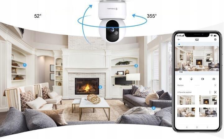 Galayou G2 Kamera bezprzewodowa 360° śledzenie ruchu 2K 2 kamery 1154 (5)