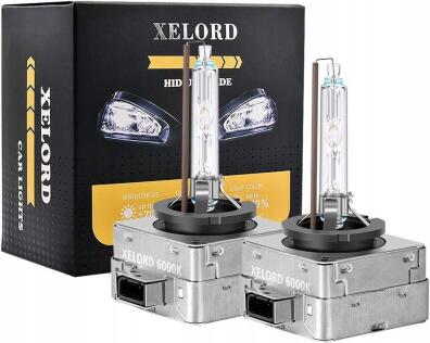 XELORD D1S 6000K ksenon 35W HID Żarówki reflektorów samochodowych x2 3824