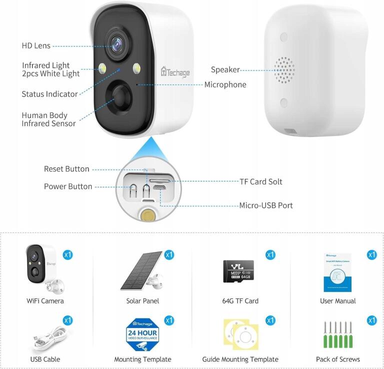 KAMERA IP ZEWNĘTRZNA, MONITORING DOMOWY, SYSTEM BEZPIECZEŃSTWA FOAOOD 1153 (4)