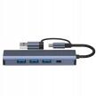 Wowssyo USB C Hub 5 w 1 Przenośny koncentrator USB Adapter sieciowy 1178 (2)