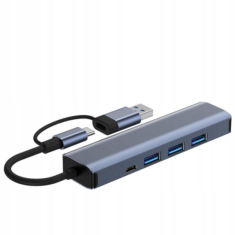 Wowssyo USB C Hub 5 w 1 Przenośny koncentrator USB Adapter sieciowy 1178 (4)