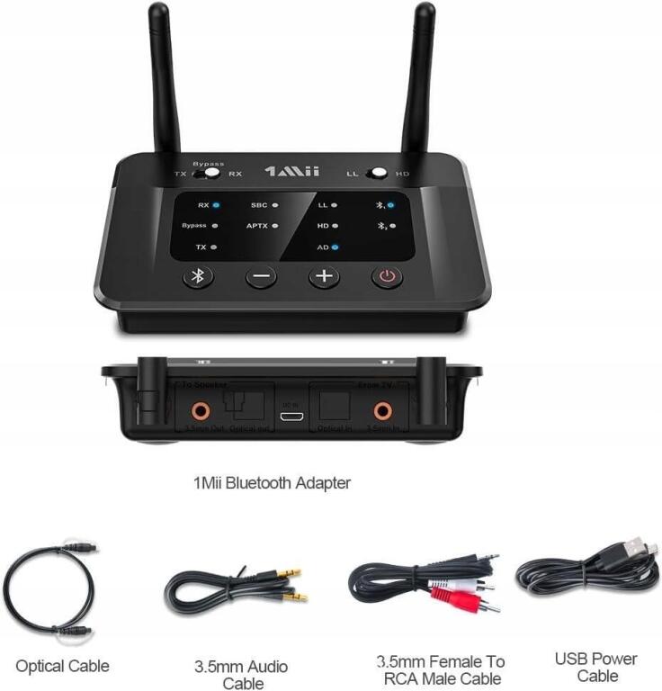 B03 transmiter Bluetooth 5.3, odbiornik do telewizora 3732 (4)