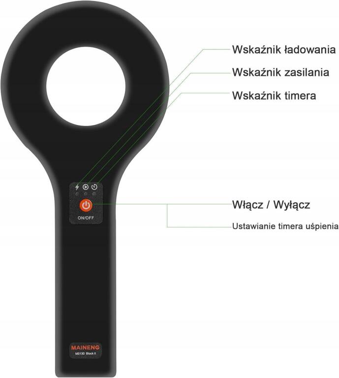 Lampa drewniana z badaniem UV, czarne światło LED 3620 (10)