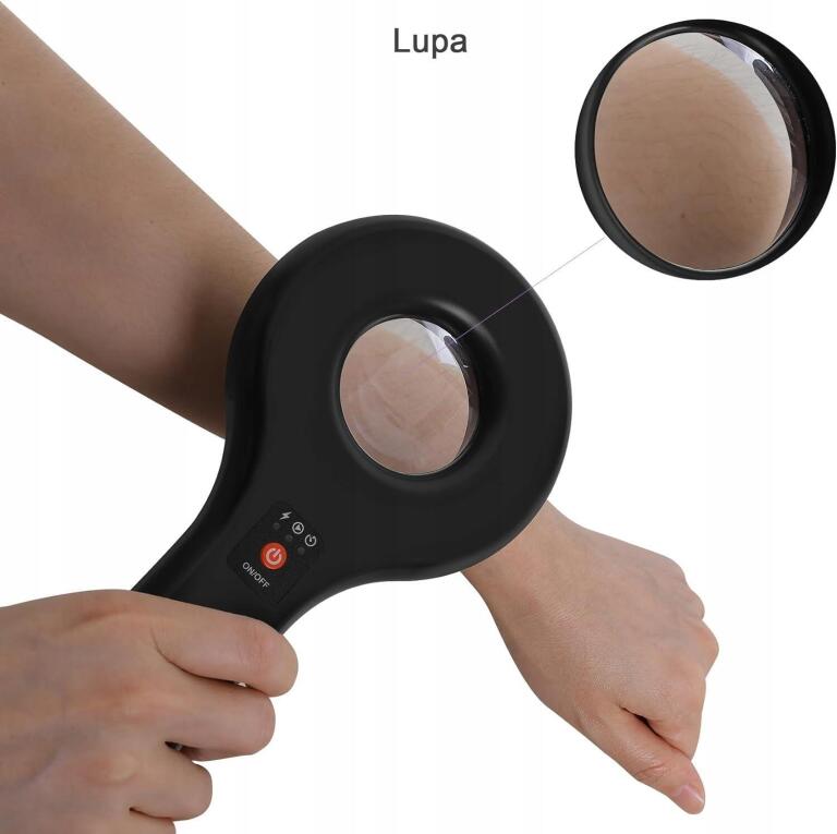 Lampa drewniana z badaniem UV, czarne światło LED 3620 (7)