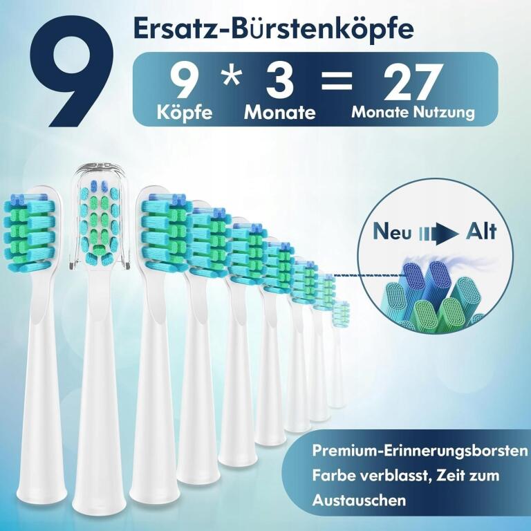 Elektryczna szczoteczka do zębów z 5 trybami czyszczenia i 9 głowicami 6179 (3)