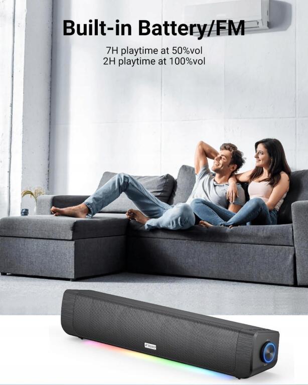 Inwa Głośnik PC Bluetooth posiada radio FM 3 rodzaje połączenia 1545 (4)
