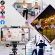 ŚWIETNE Hula hop z wypustkami Cozylady 121 cm FIOLET z światłami led 1732 (6)
