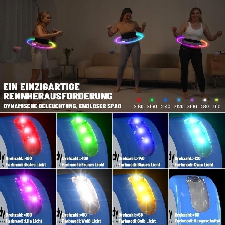 ŚWIETNE Hula hop z wypustkami Cozylady 121 cm FIOLET z światłami led 1732 (3)