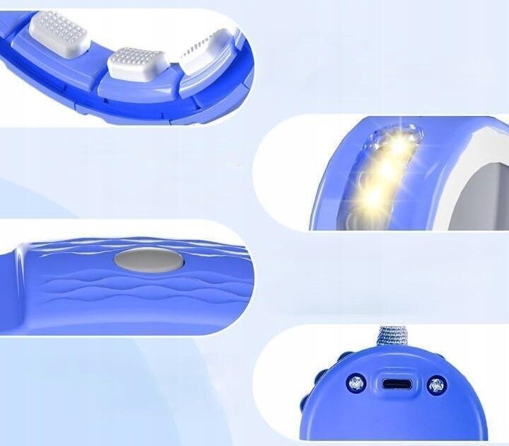 ŚWIETNE Hula hop z wypustkami Cozylady 121 cm FIOLET z światłami led 1732 (5)