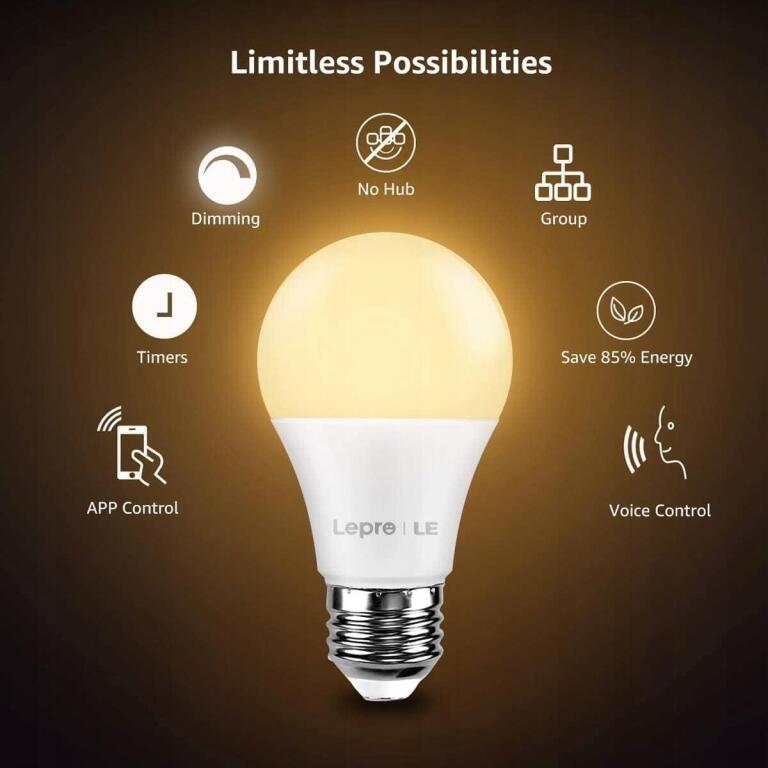 Żarówka LED Smart WiFi, Smart WiFi E27 9W = 60W Komplet 2 szt 2907 (6)