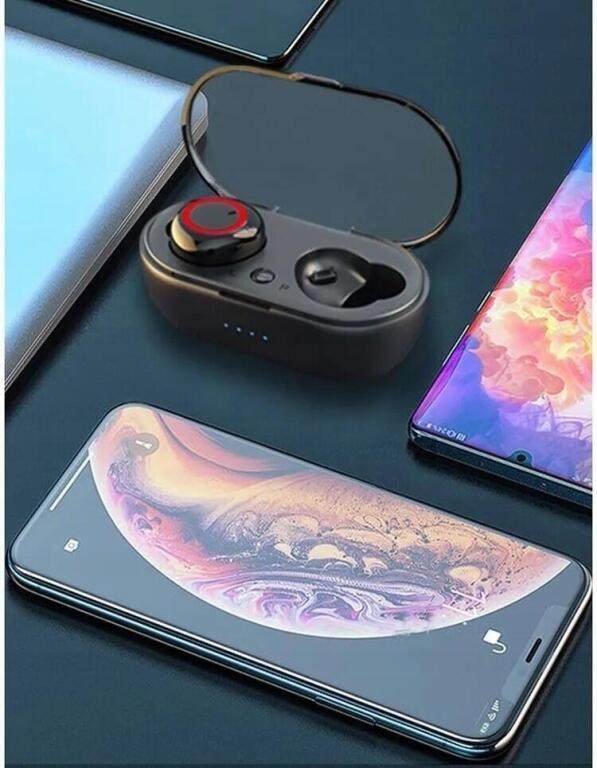ŚWIETNE Słuchawki bezprzewodowe BLUETOOTH + Etui + Kabel S018 (7)
