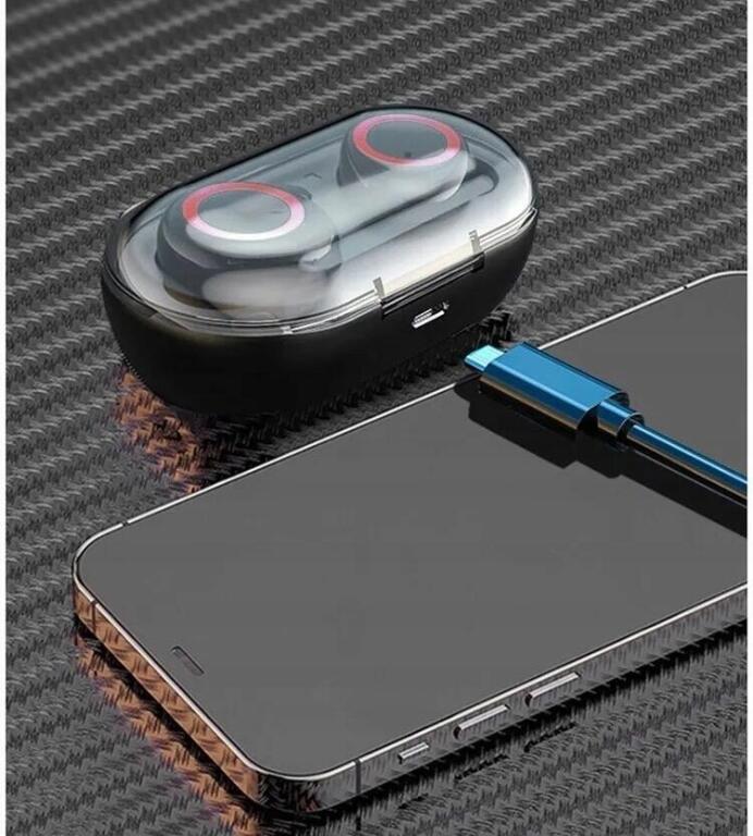 ŚWIETNE Słuchawki bezprzewodowe BLUETOOTH + Etui + Kabel S018 (4)