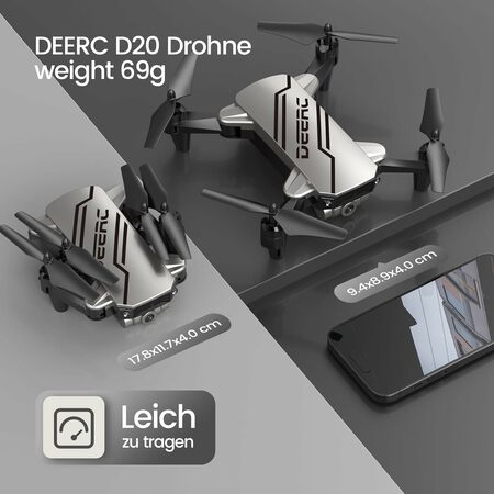 Dron Deerc D20 z kamerą FPV Wi-Fi 720P HD D006 (6)
