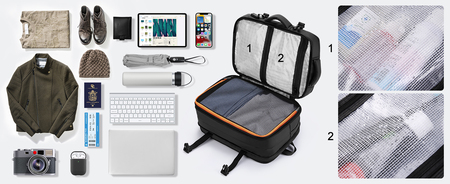 DUŻY plecak na laptopa/Bagaż podręczny z możliwością rozszerzenia W006 (3)